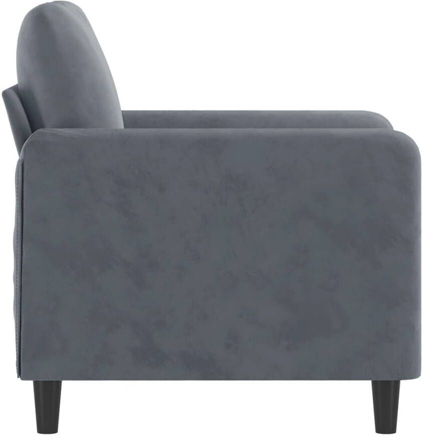 VidaXL Fauteuil 60 cm fluweel donkergrijs - Foto 2