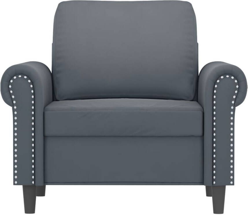 VidaXL Fauteuil 60 cm fluweel donkergrijs - Foto 3