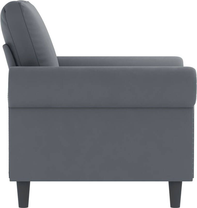 VidaXL Fauteuil 60 cm fluweel donkergrijs - Foto 2