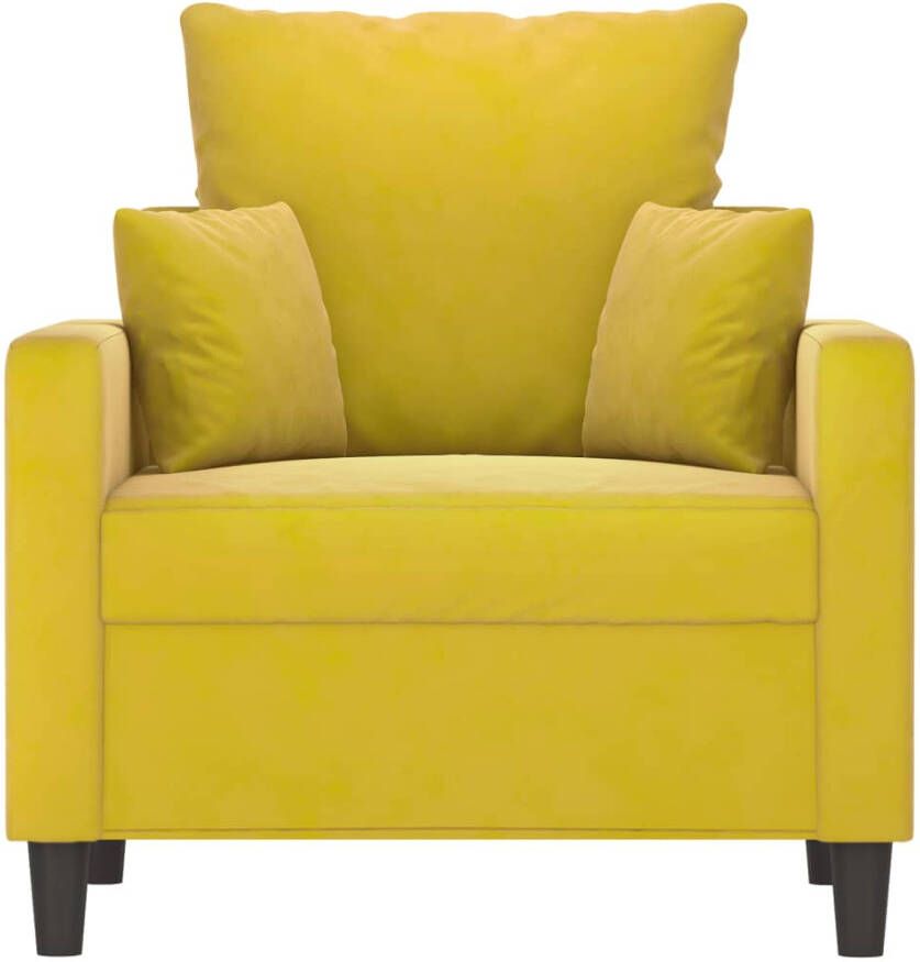 VidaXL Fauteuil 60 cm fluweel geel