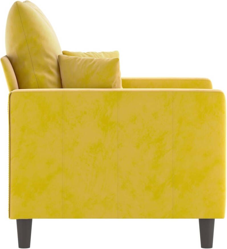 VidaXL Fauteuil 60 cm fluweel geel - Foto 4