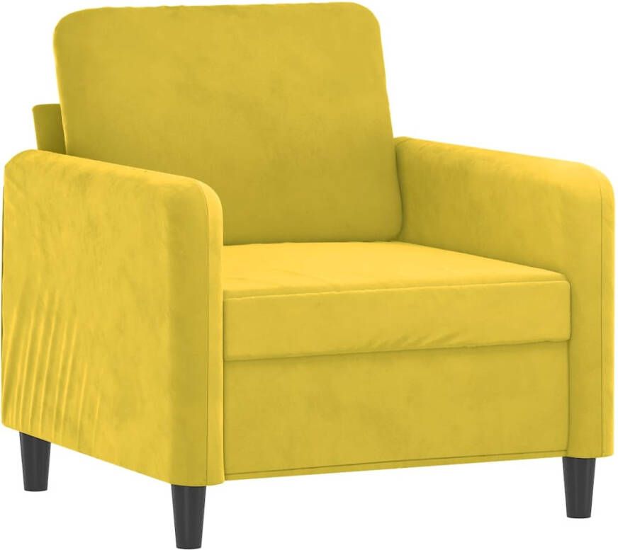 VidaXL Fauteuil 60 cm fluweel geel - Foto 4