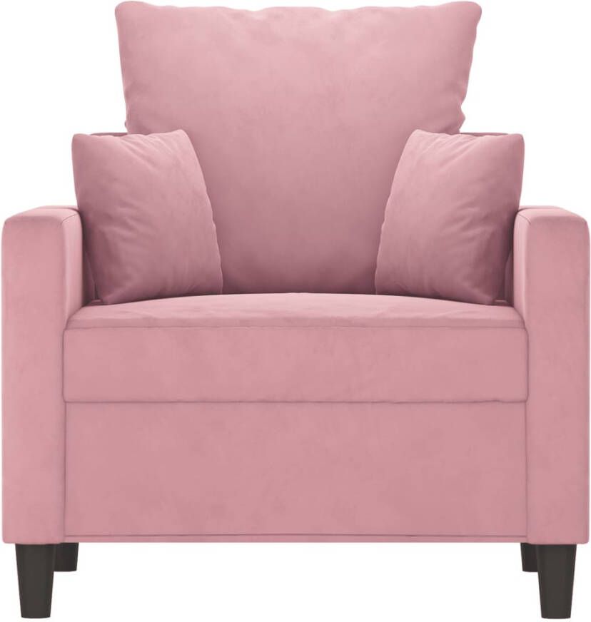 VIDAXL Fauteuil 60 cm fluweel roze - Foto 1