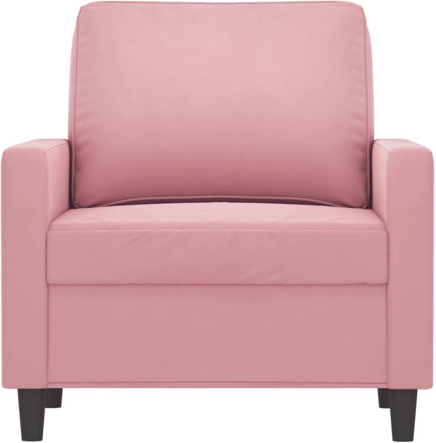 VIDAXL Fauteuil 60 cm fluweel roze - Foto 1