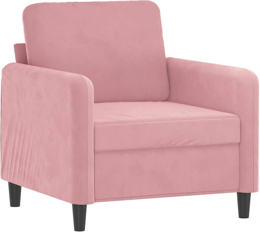 VidaXL Fauteuil 60 cm fluweel roze - Foto 4
