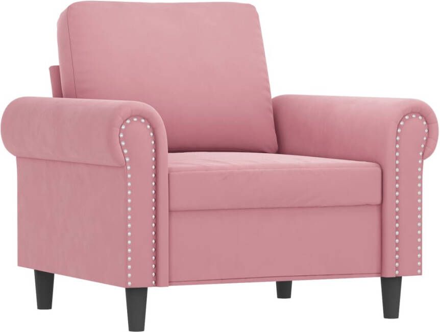 VidaXL Fauteuil 60 cm fluweel roze - Foto 5