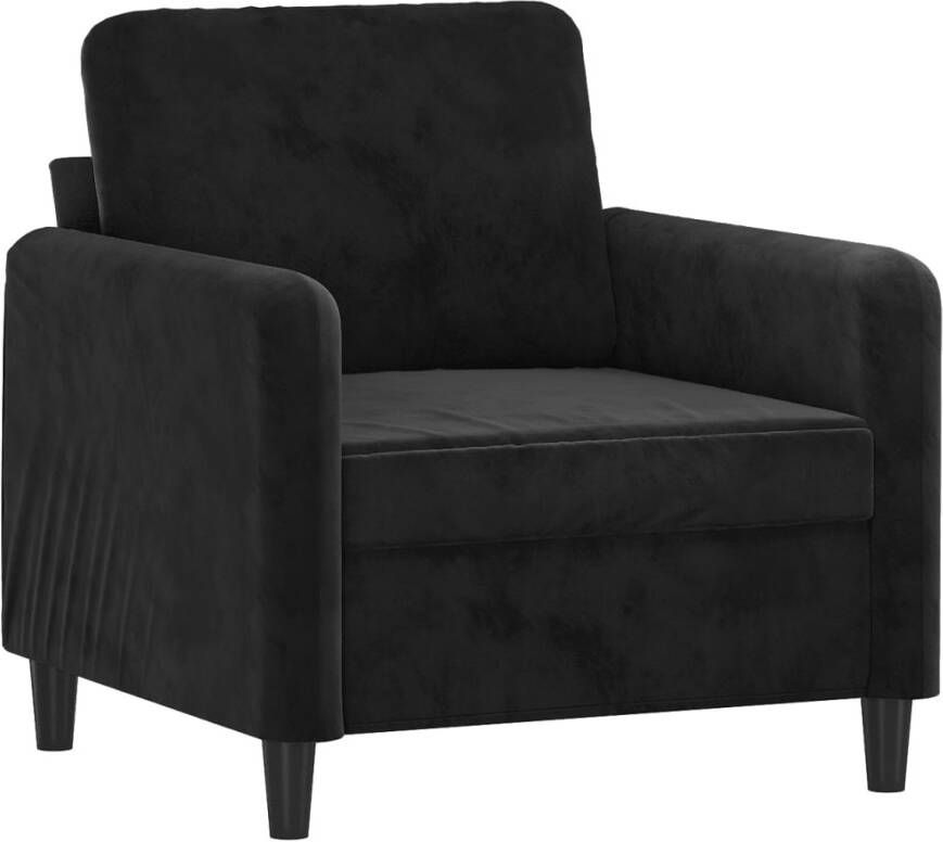 VidaXL Fauteuil 60 cm fluweel zwart - Foto 4