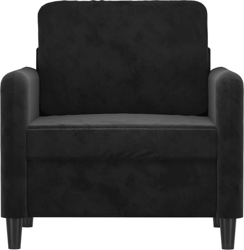 VidaXL Fauteuil 60 cm fluweel zwart - Foto 3