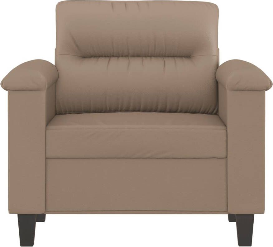 VidaXL Fauteuil 60 cm kunstleer cappuccinokleurig - Foto 3