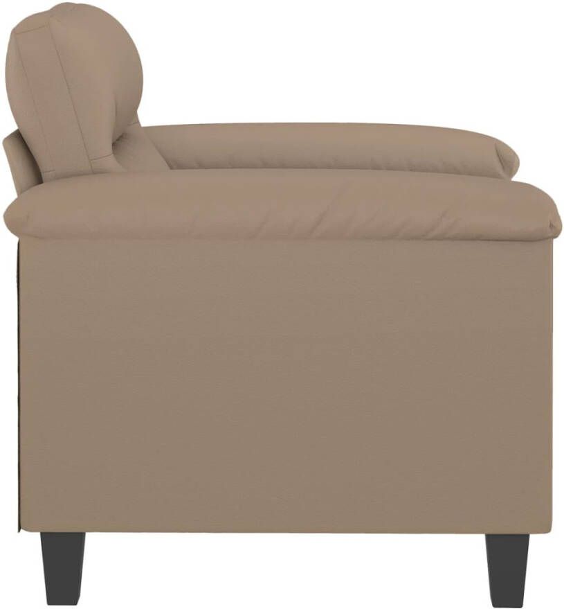 VidaXL Fauteuil 60 cm kunstleer cappuccinokleurig - Foto 2