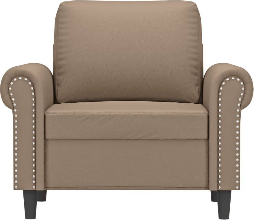 VidaXL Fauteuil 60 cm kunstleer cappuccinokleurig - Foto 3
