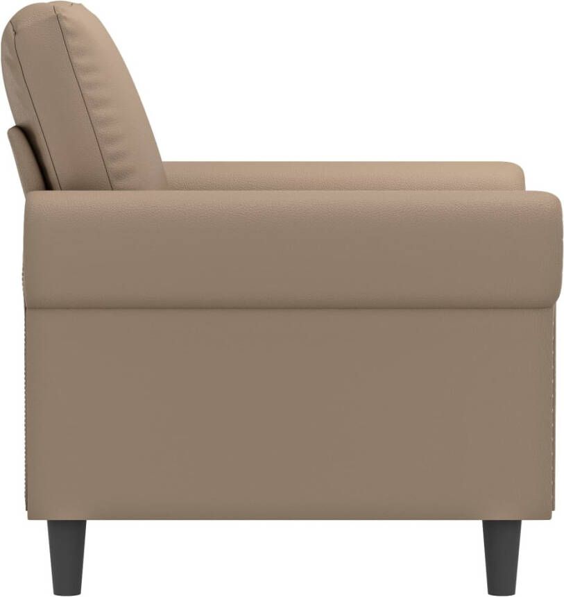 VidaXL Fauteuil 60 cm kunstleer cappuccinokleurig - Foto 2
