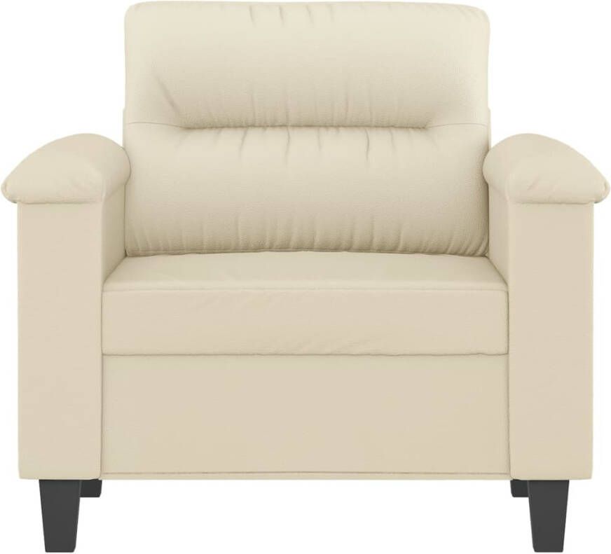 VidaXL Fauteuil 60 cm kunstleer crèmekleurig - Foto 3