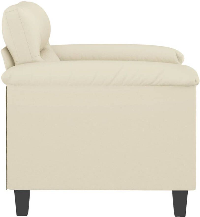 VidaXL Fauteuil 60 cm kunstleer crèmekleurig - Foto 2
