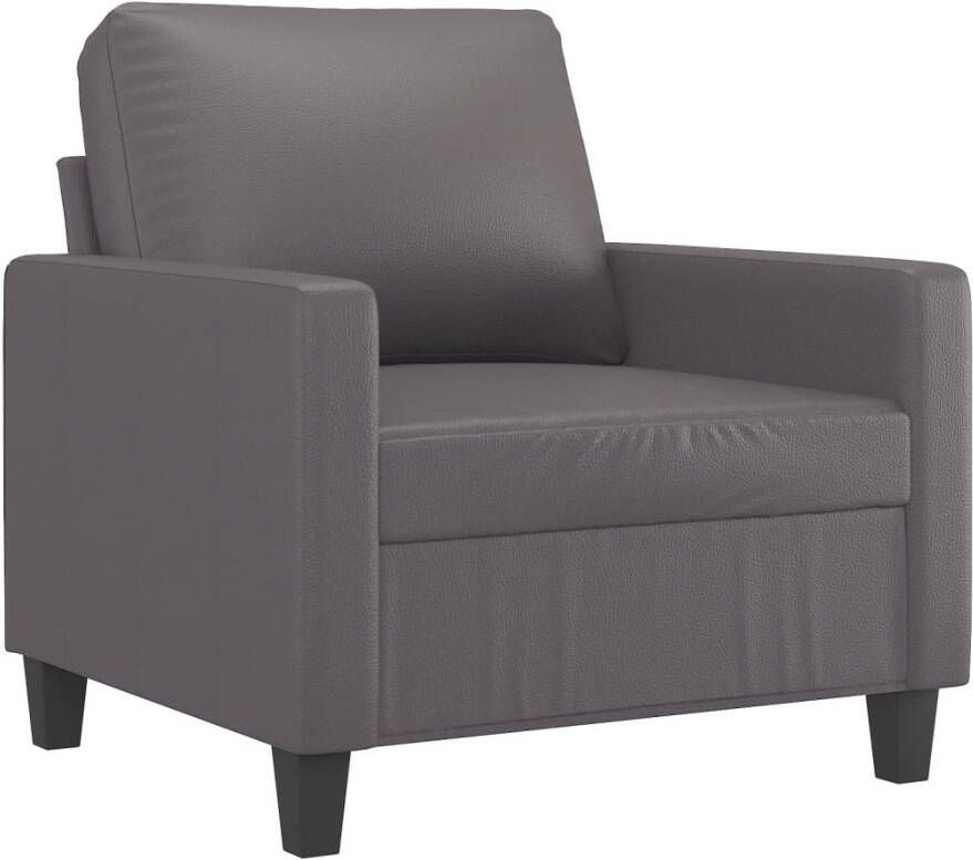 VidaXL Fauteuil 60 cm kunstleer grijs - Foto 4