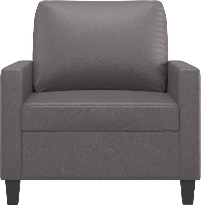 VidaXL Fauteuil 60 cm kunstleer grijs - Foto 2