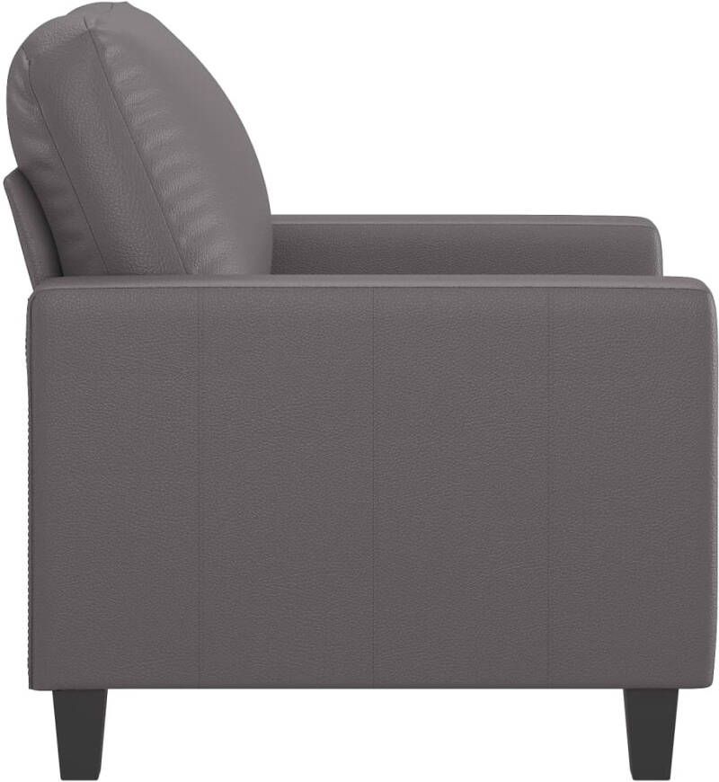 VidaXL Fauteuil 60 cm kunstleer grijs - Foto 3