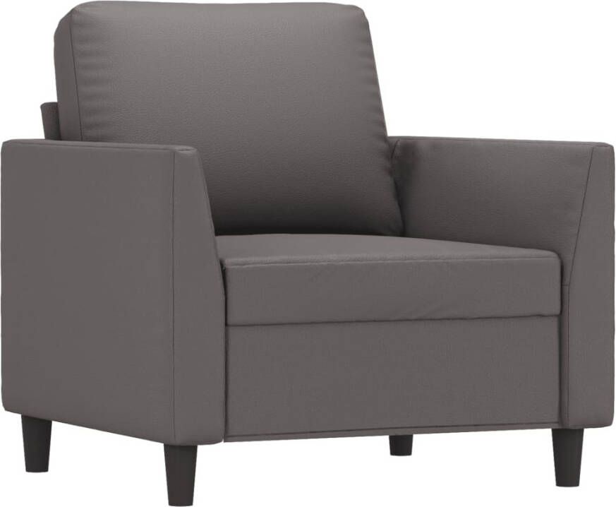 VidaXL Fauteuil 60 cm kunstleer grijs