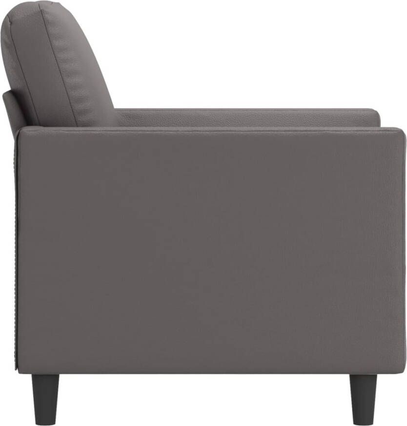 VidaXL Fauteuil 60 cm kunstleer grijs - Foto 4