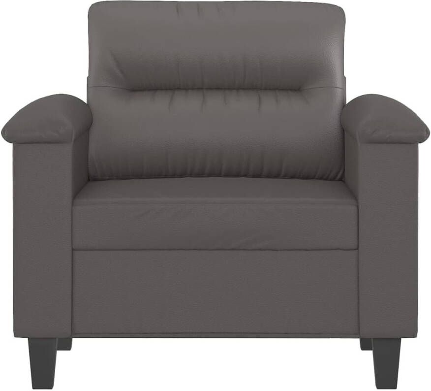 VidaXL Fauteuil 60 cm kunstleer grijs - Foto 3