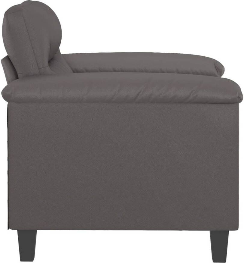 VidaXL Fauteuil 60 cm kunstleer grijs - Foto 2
