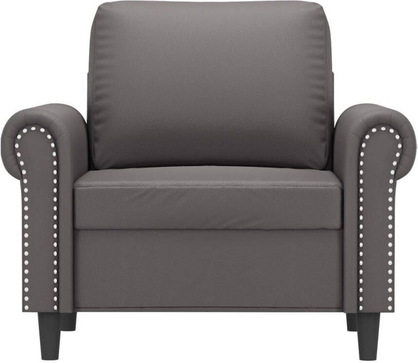 VidaXL Fauteuil 60 cm kunstleer grijs - Foto 3