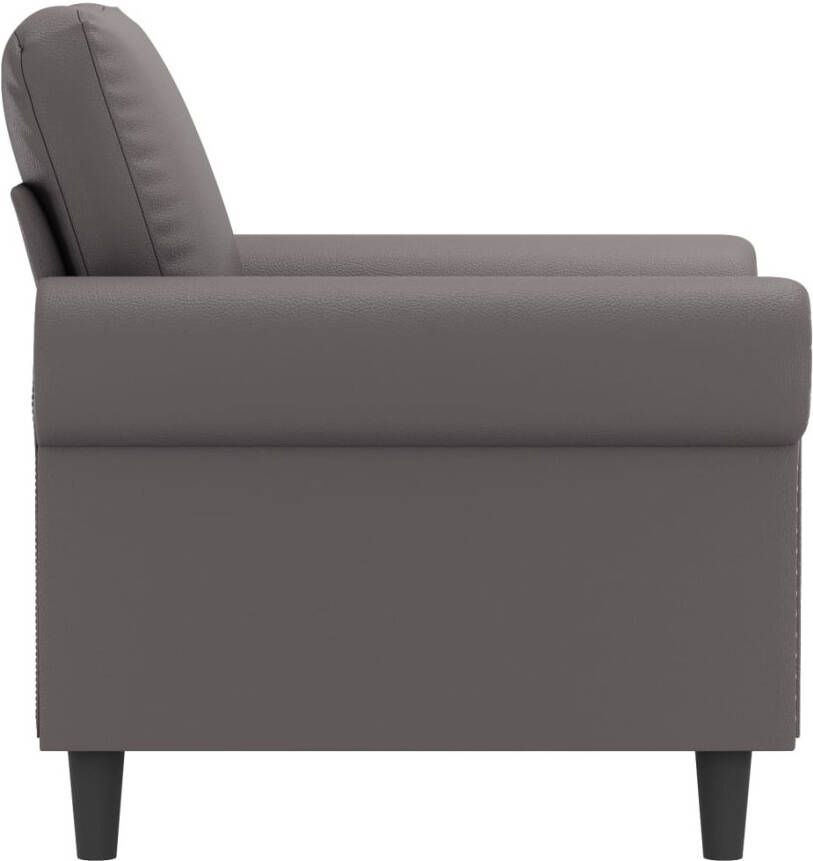 VidaXL Fauteuil 60 cm kunstleer grijs - Foto 2