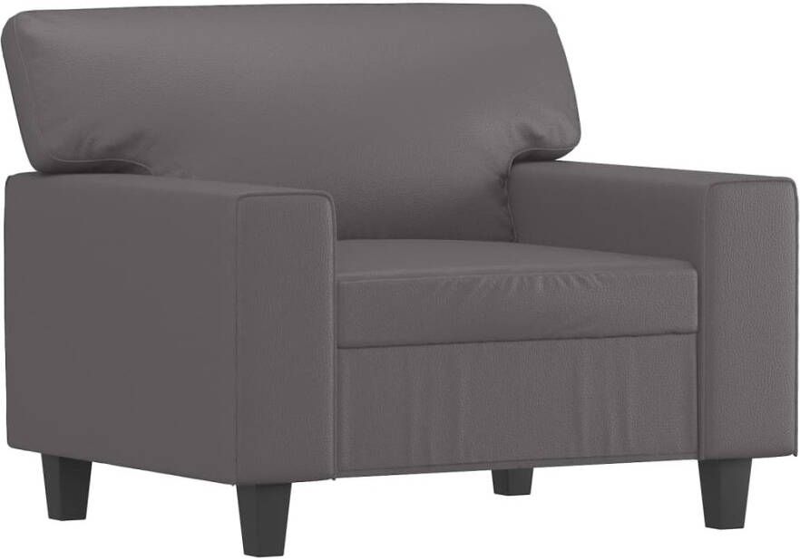VidaXL Fauteuil 60 cm kunstleer grijs - Foto 3