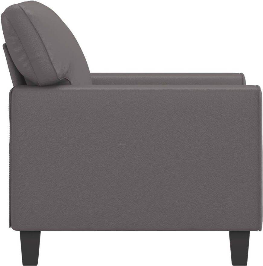 VidaXL Fauteuil 60 cm kunstleer grijs