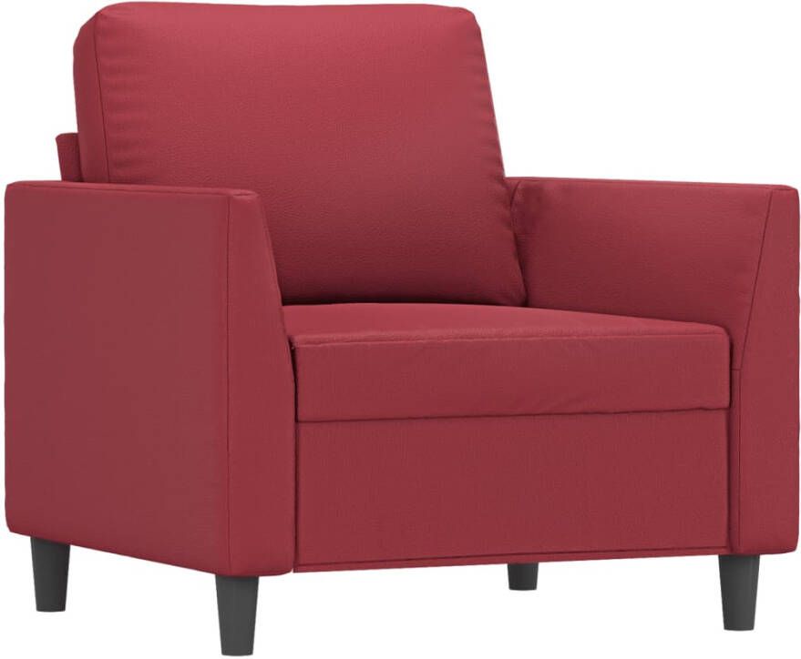 VidaXL Fauteuil 60 cm kunstleer wijnrood - Foto 5