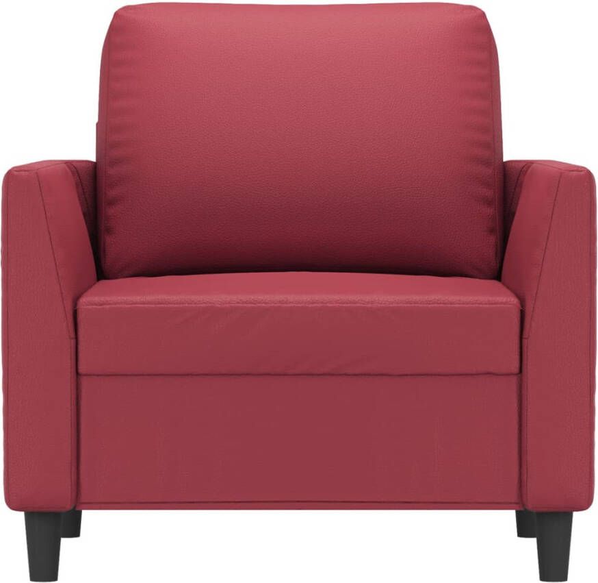 VidaXL Fauteuil 60 cm kunstleer wijnrood - Foto 3