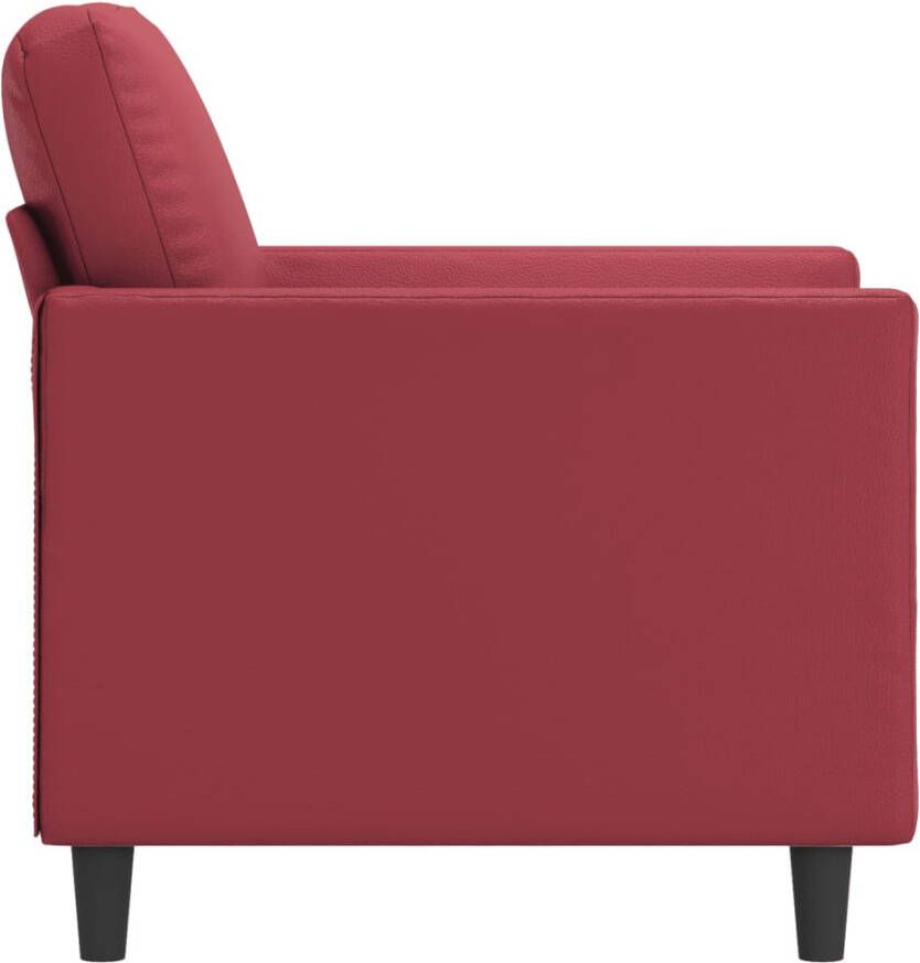 VidaXL Fauteuil 60 cm kunstleer wijnrood - Foto 4