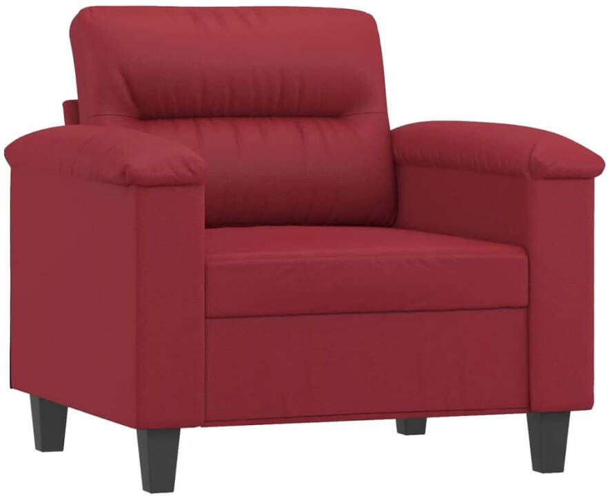 VidaXL Fauteuil 60 cm kunstleer wijnrood - Foto 4