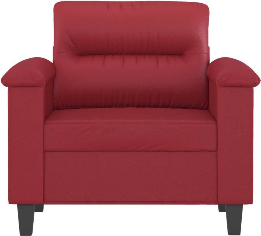 VidaXL Fauteuil 60 cm kunstleer wijnrood - Foto 3
