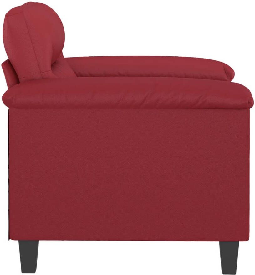 VidaXL Fauteuil 60 cm kunstleer wijnrood - Foto 2
