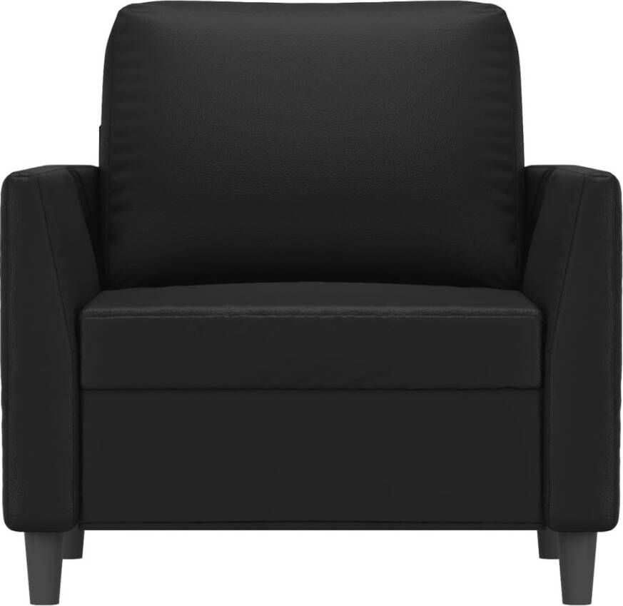 VidaXL Fauteuil 60 cm kunstleer zwart - Foto 2