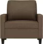 VidaXL Fauteuil 60 cm stof bruin - Thumbnail 3