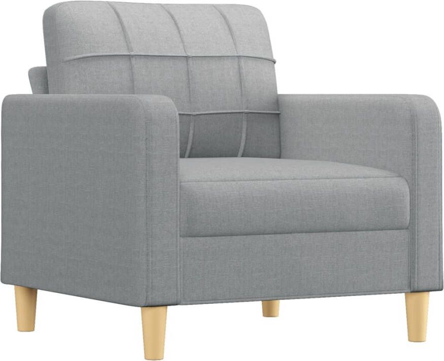 VIDAXL Fauteuil 60 cm stof lichtgrijs - Foto 4