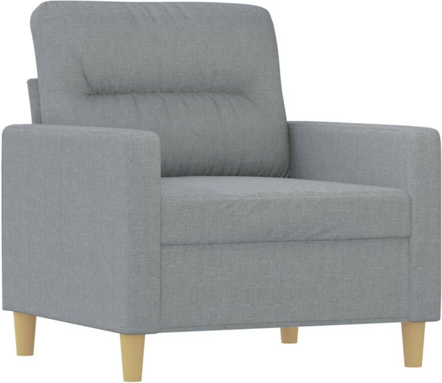 VIDAXL Fauteuil 60 cm stof lichtgrijs - Foto 5