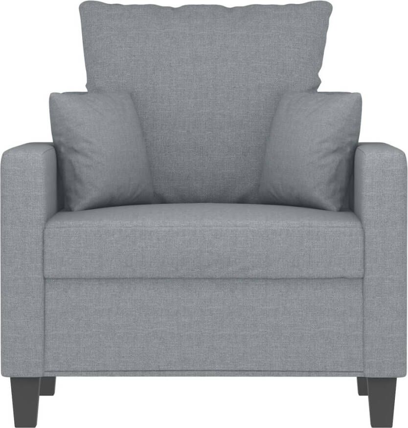 VIDAXL Fauteuil 60 cm stof lichtgrijs