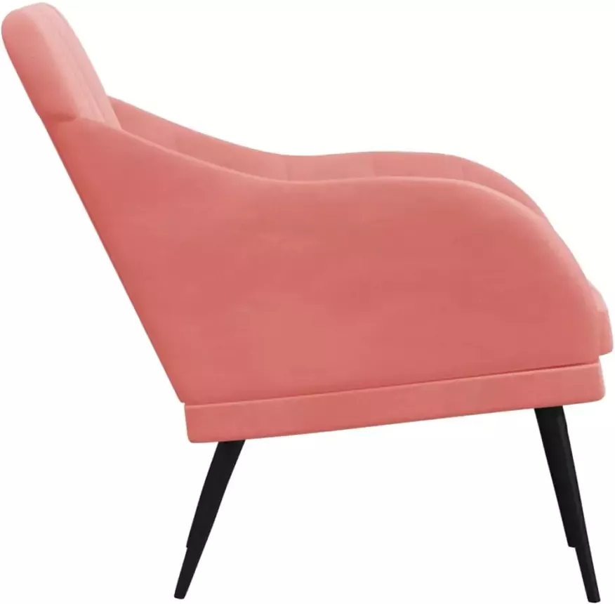 VidaXL Fauteuil 63x76x80 cm fluweel roze