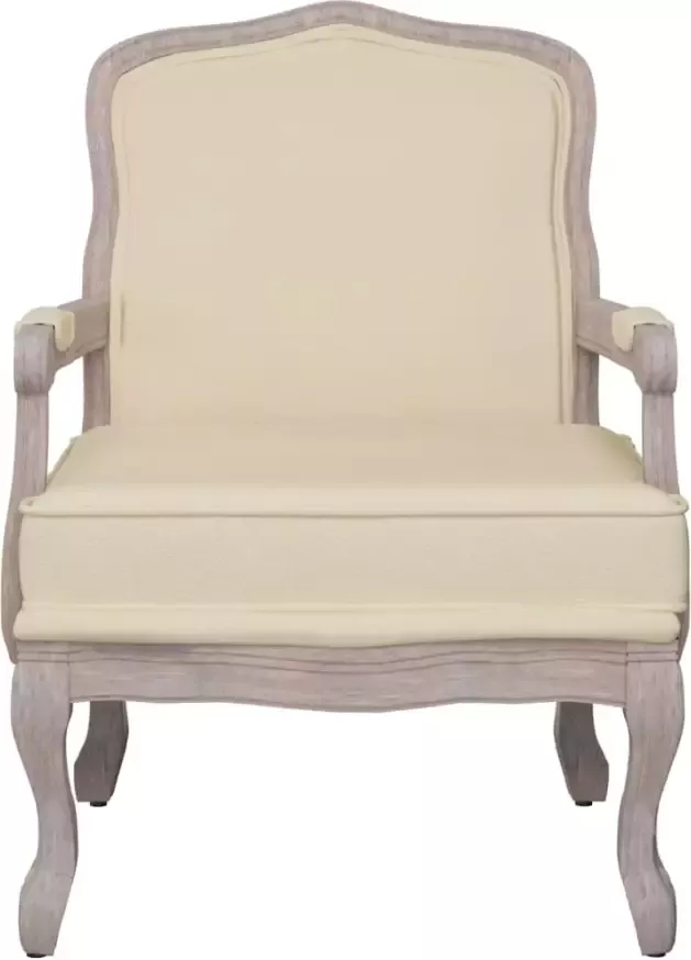 VidaXL Fauteuil 64x64x90 cm linnen beige - Foto 3