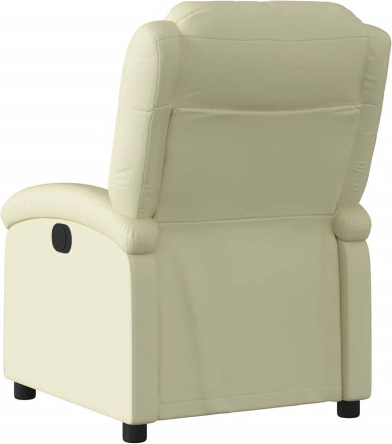 VidaXL Fauteuil echt leer crèmekleurig - Foto 4