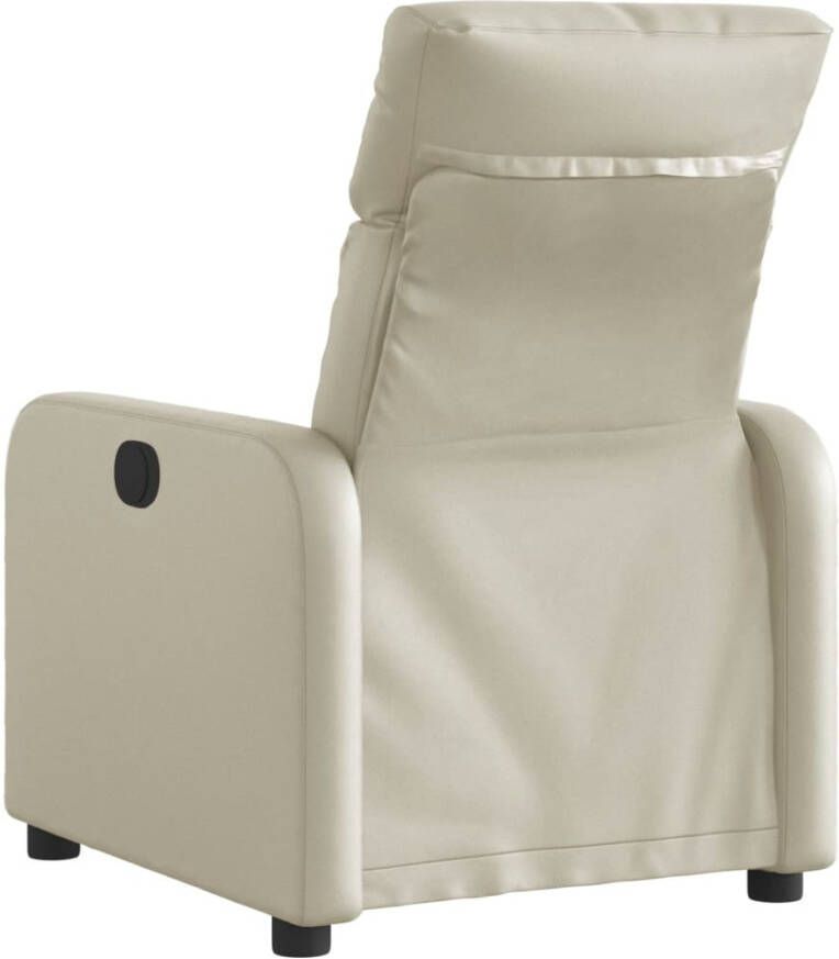 VidaXL Fauteuil elektrisch verstelbaar kunstleer crèmekleurig - Foto 3