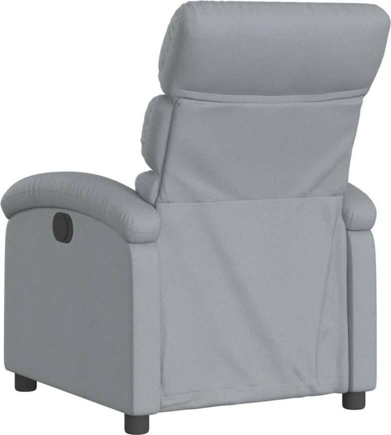 VidaXL Fauteuil elektrisch verstelbaar stof lichtgrijs - Foto 3
