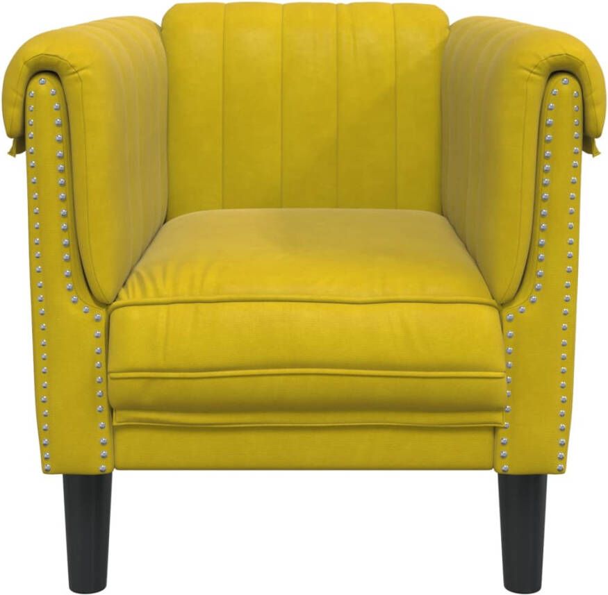 VidaXL Fauteuil fluweel geel - Foto 2