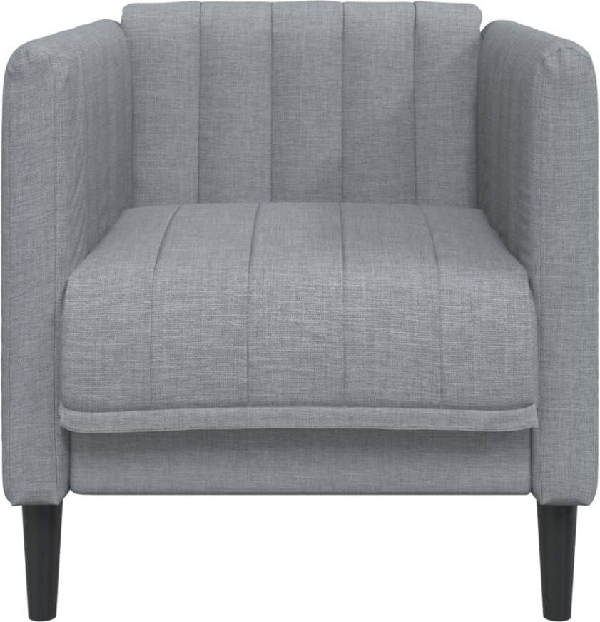 VidaXL Fauteuil Stof Lichtgrijs Comfortabel Design Fauteuil Lounge Stoel Relaxstoel Huiskamermeubilair Moderne Fauteuil - Foto 4