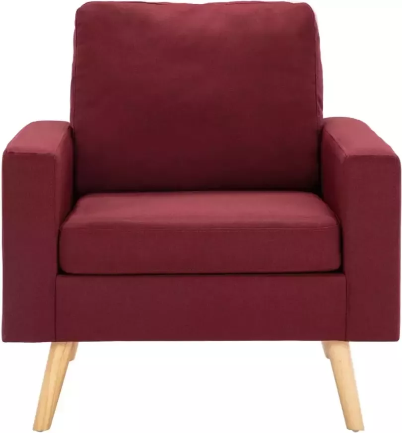 VIDAXL Fauteuil stof wijnrood