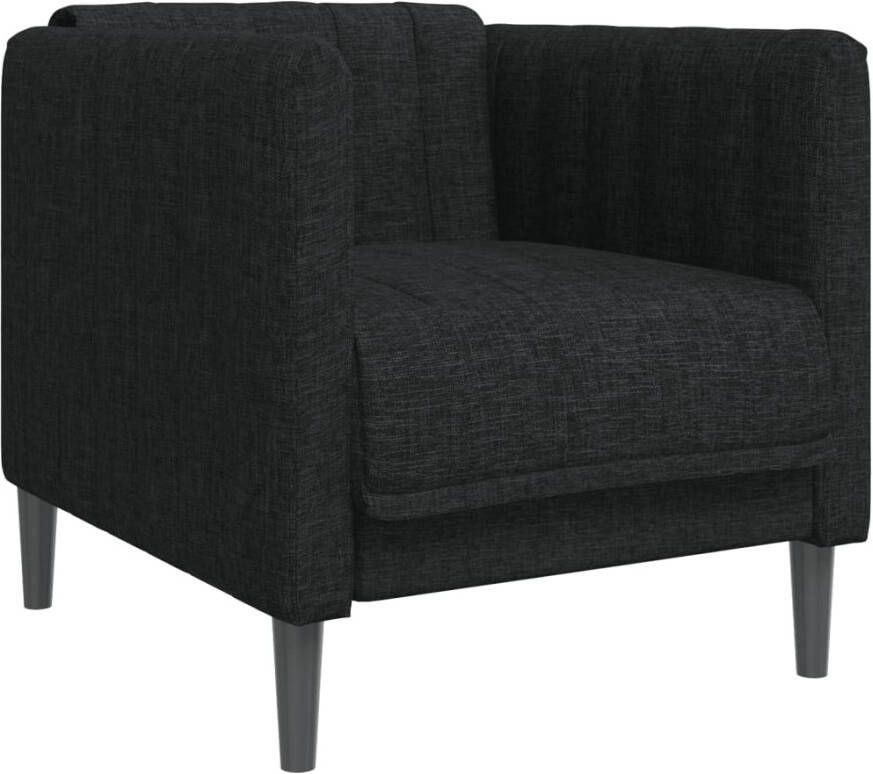 VidaXL Fauteuil stof zwart - Foto 3