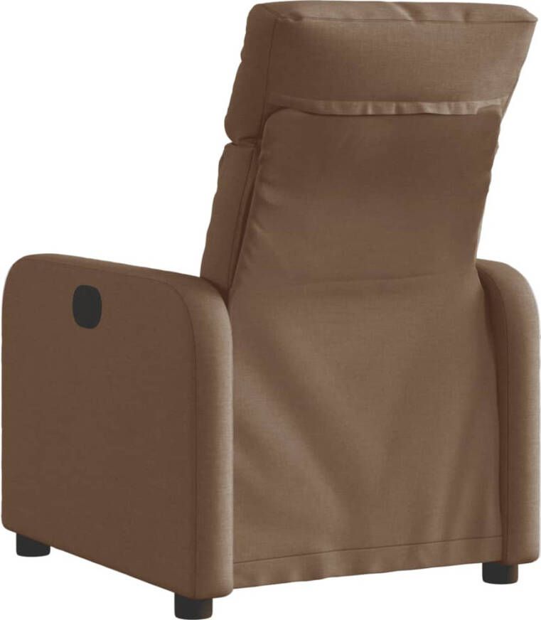 VidaXL Fauteuil verstelbaar elektrisch stof bruin - Foto 3